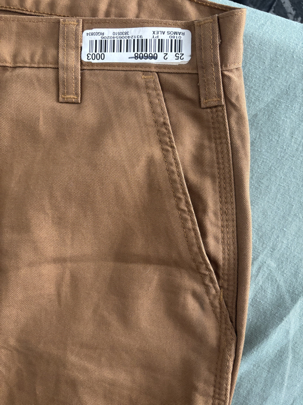 Carhartt Dungaree Fit Work Pants 36x34 Brown Heavy Duty