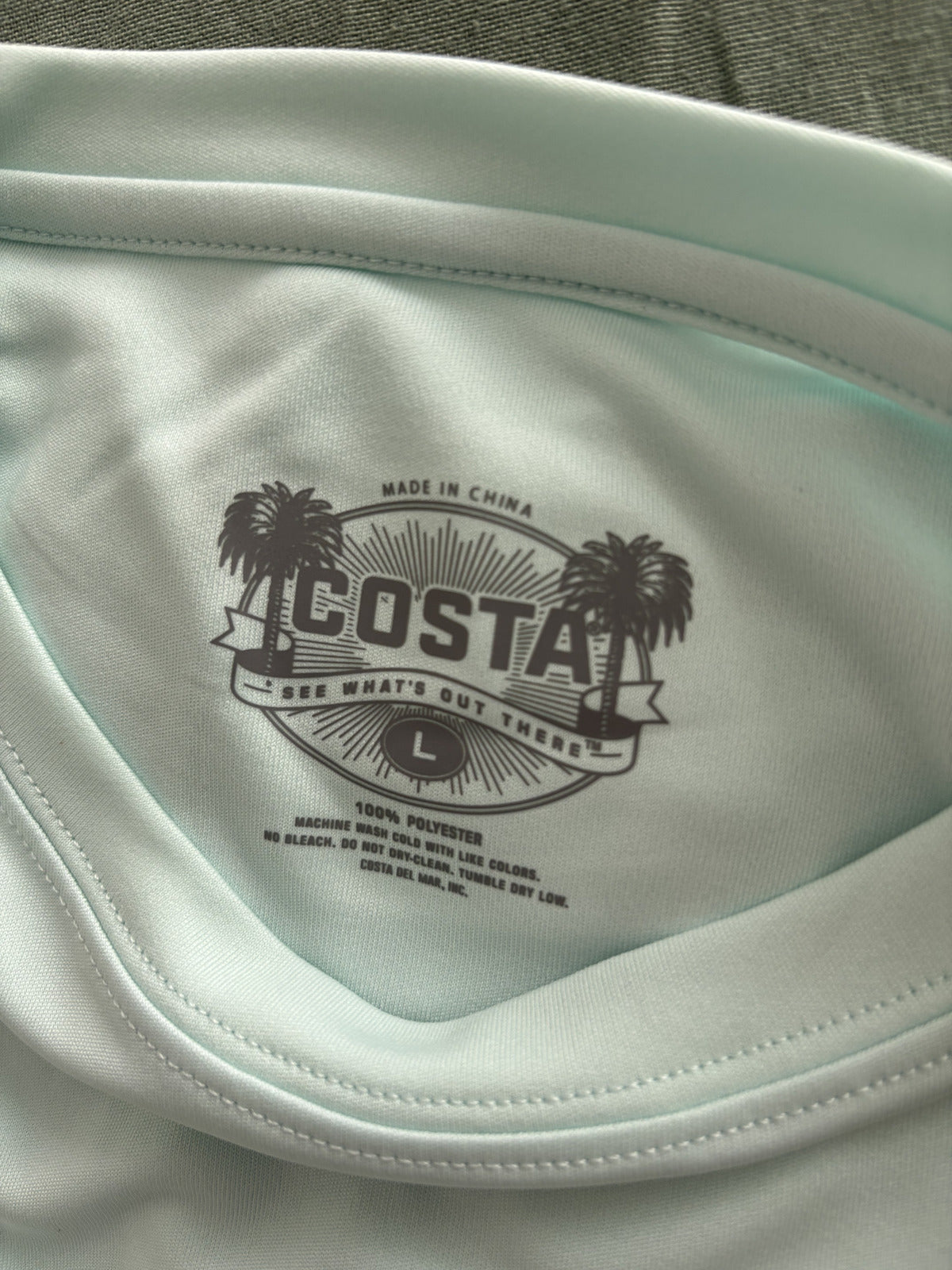 Costa Long Sleeve Performance Shirt Light Green Size L