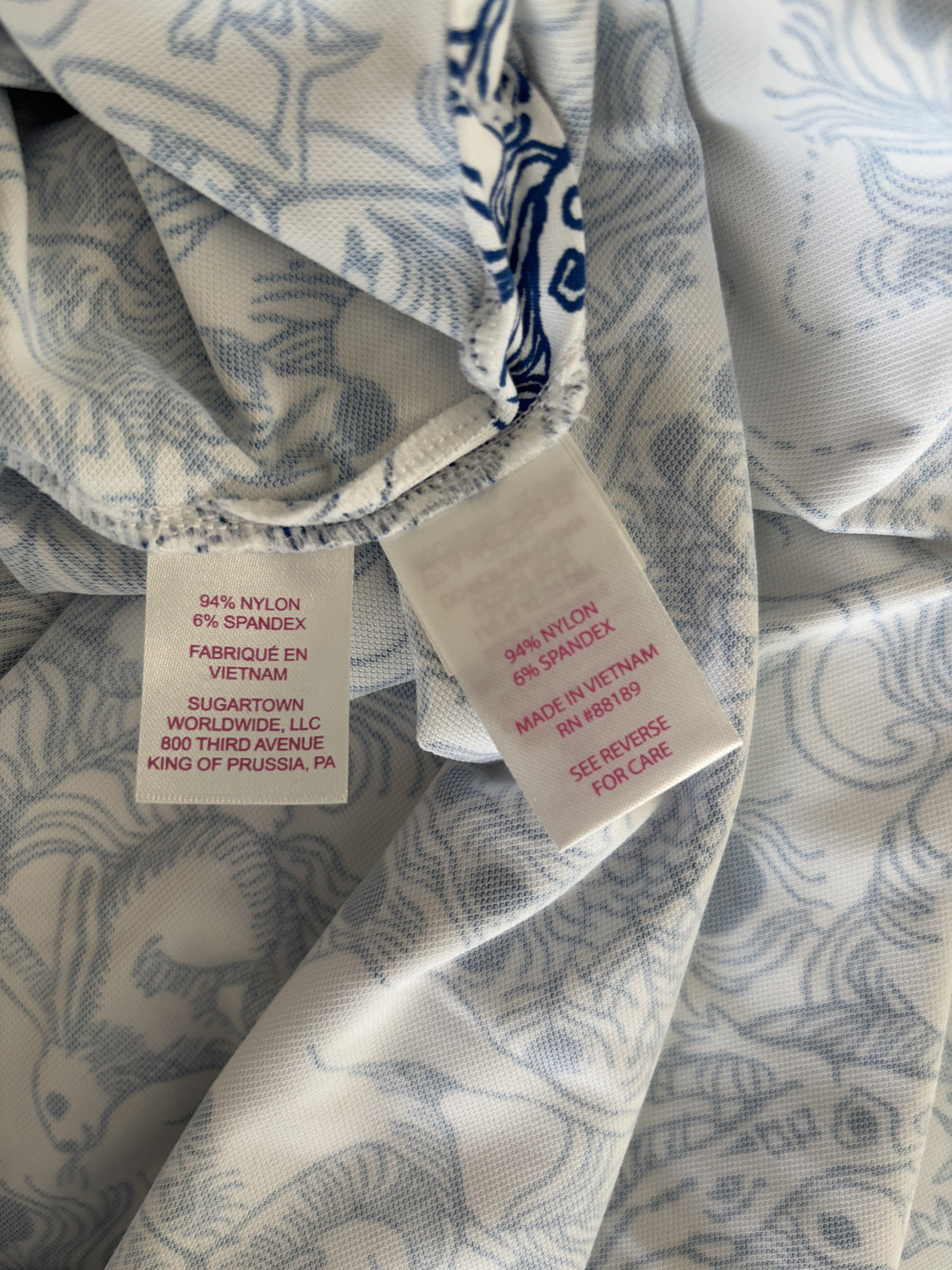 Lilly Pulitzer Blue and White Maxi Dress - XL