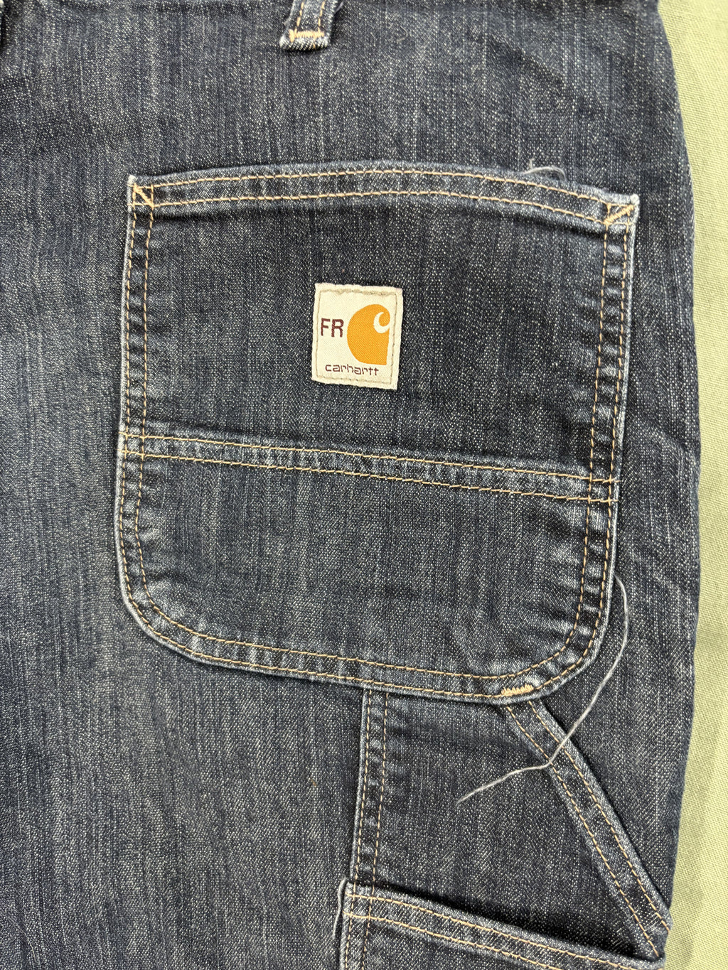 Carhartt FR Men's Denim Work Jeans Size 36x36 Dark Blue
