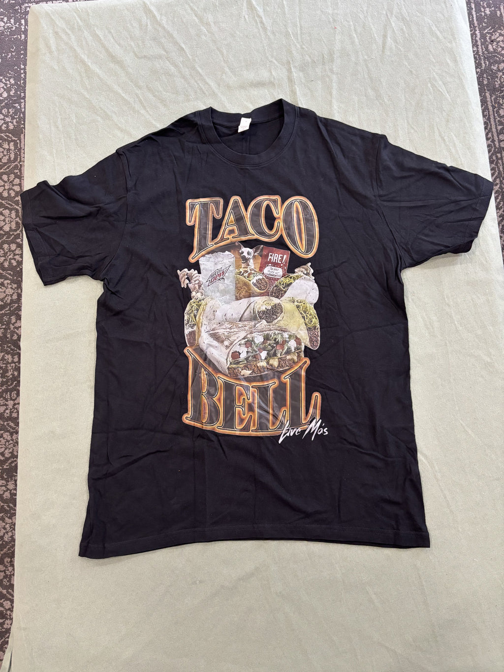Taco Bell Live Mas Graphic T-Shirt Large Black