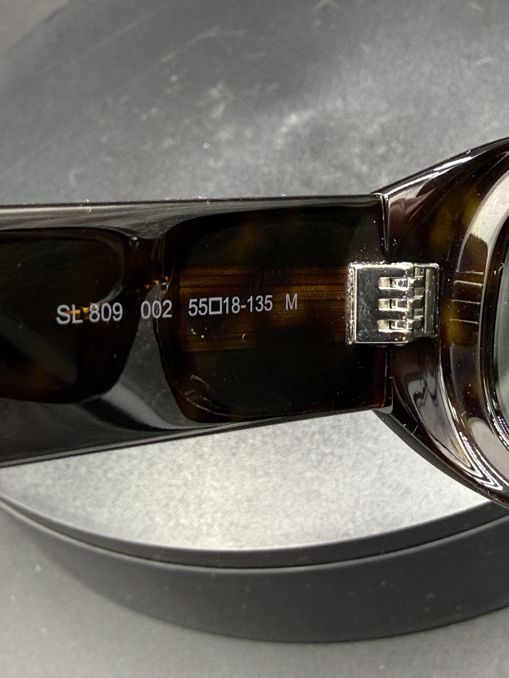 Saint Laurent Paris Tortoise Rectangular Sunglasses