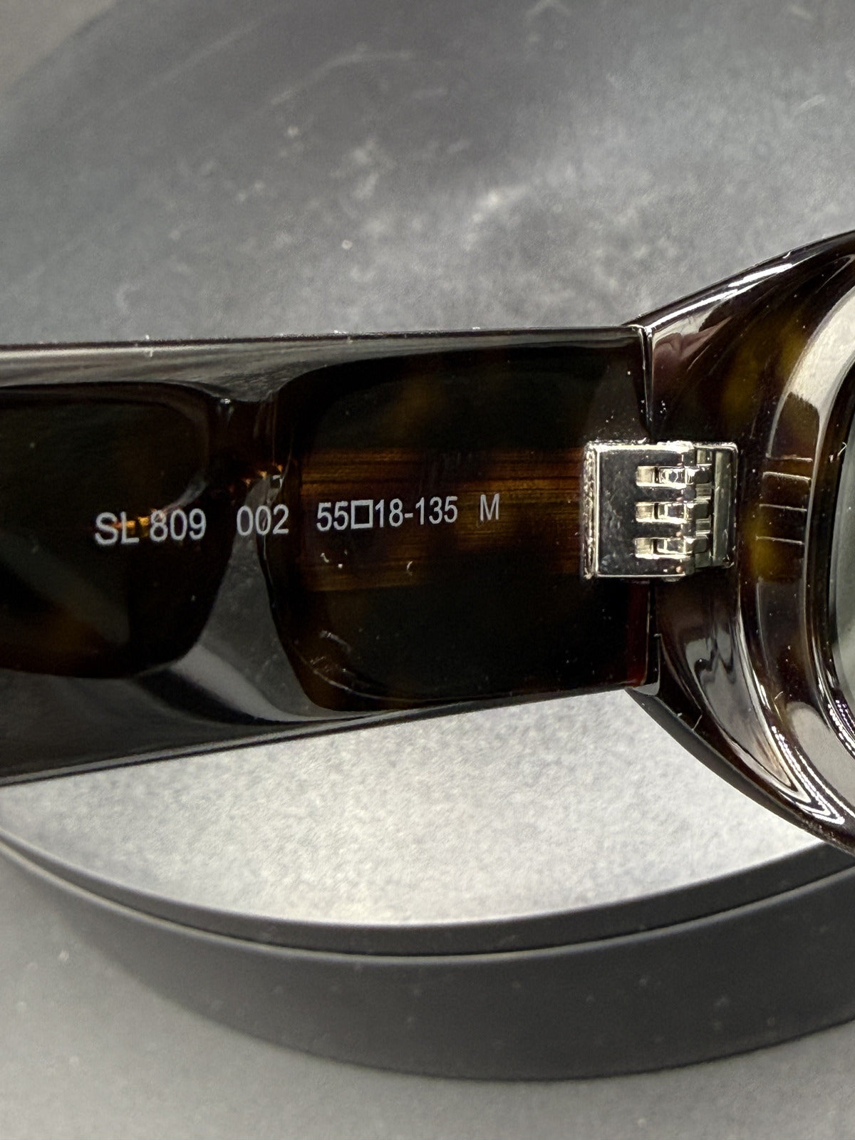 Saint Laurent Paris Tortoise Rectangular Sunglasses