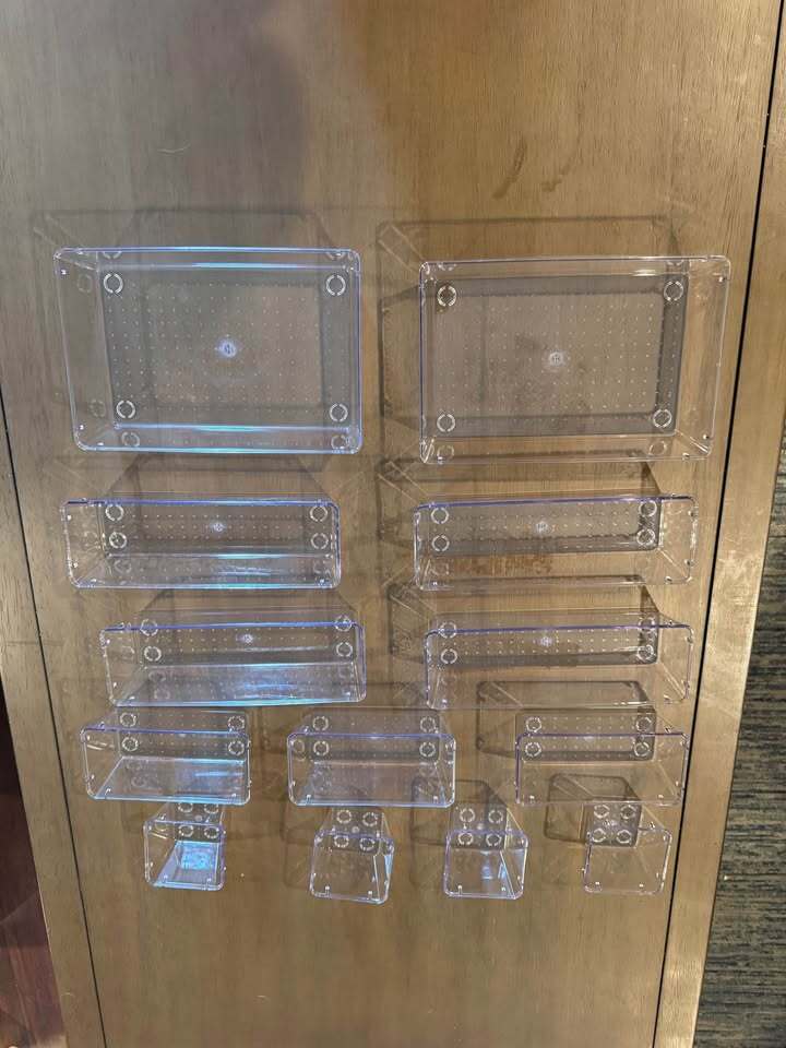 New 13 PCS Clear Plastic Drawer Organizer Set ( multiple sets available)