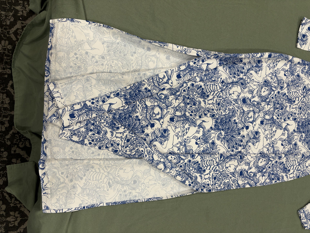 Lilly Pulitzer Blue and White Maxi Dress - XL