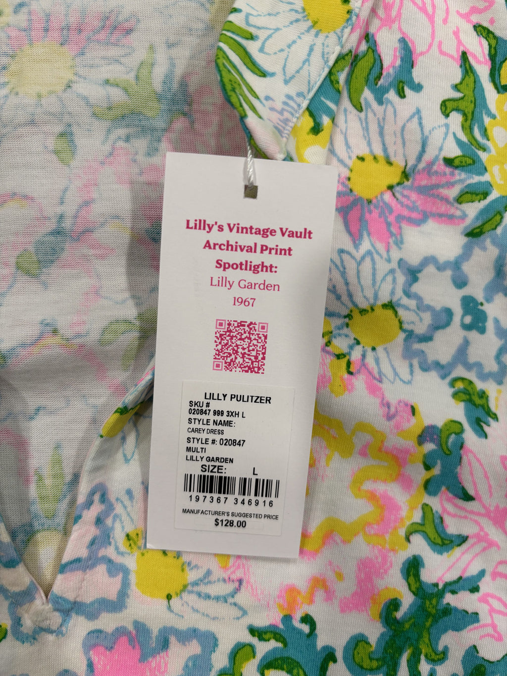 Lilly Pulitzer Vintage Vault Archival Print Carey Dress L