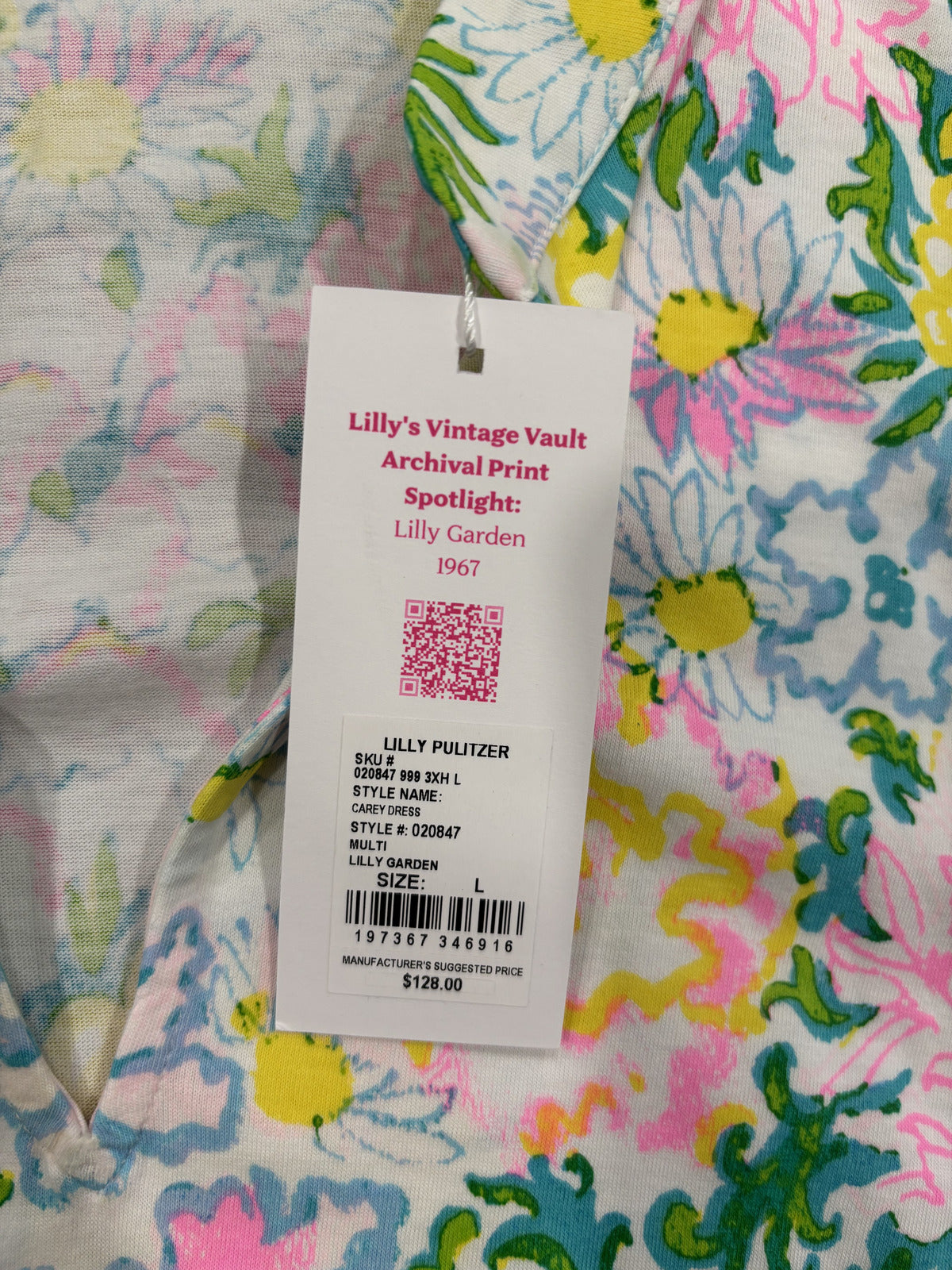 Lilly Pulitzer Vintage Vault Archival Print Carey Dress L