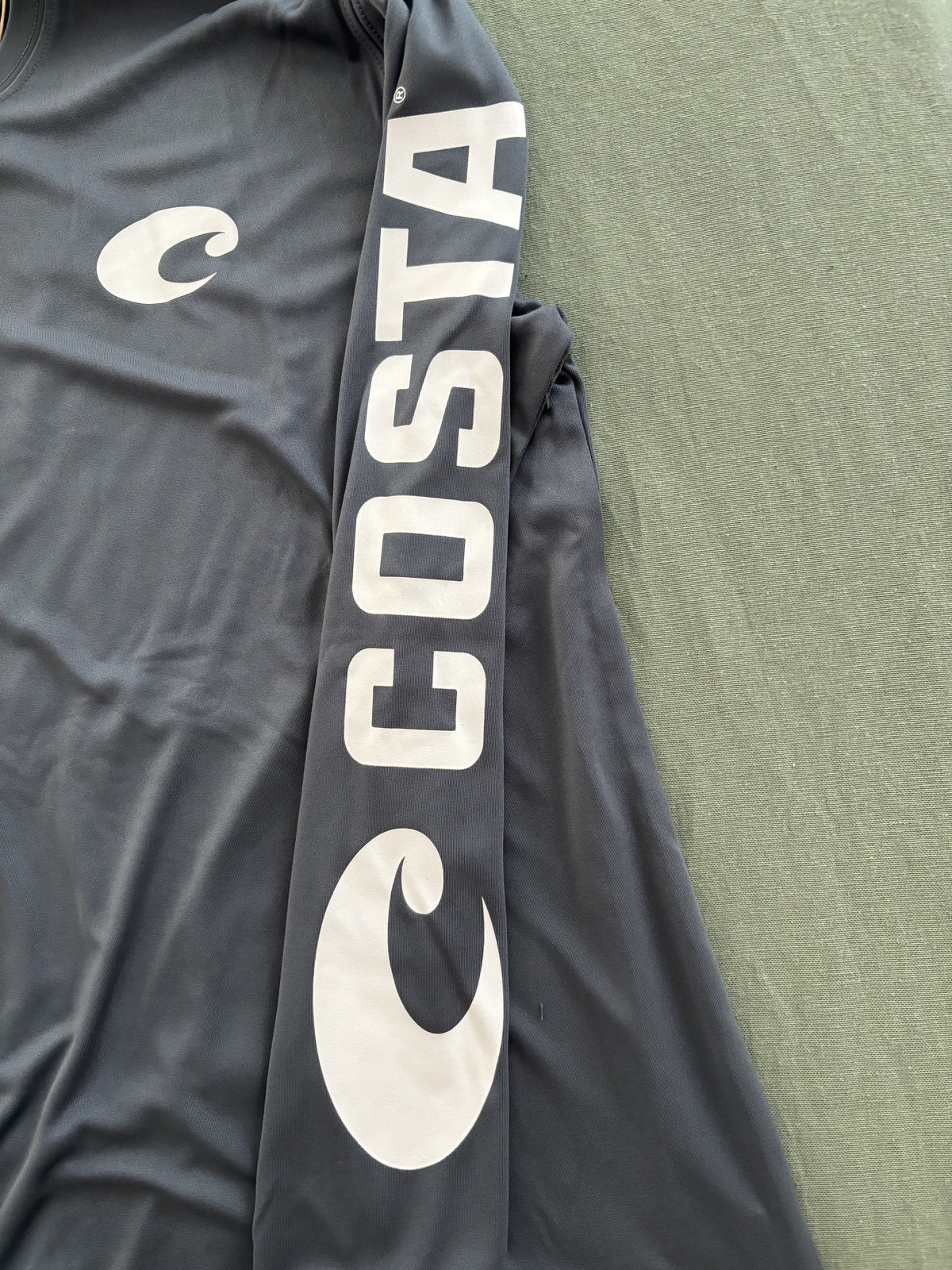 Costa Men's XL Technical Crew Long Sleeve Shirt Gray
