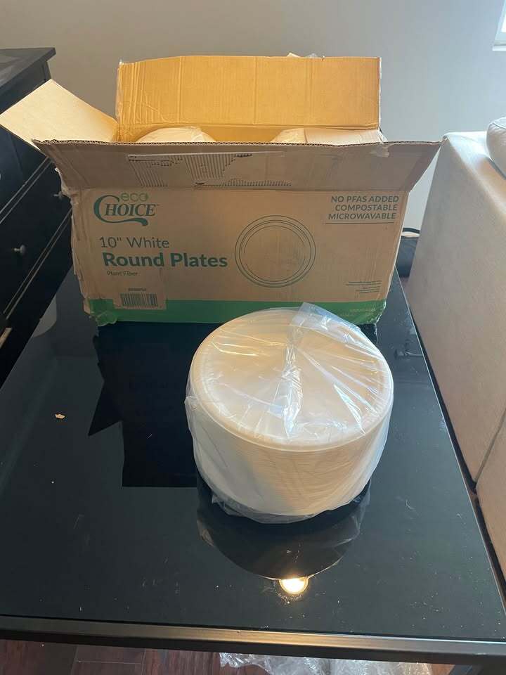 🍽️ Choice Eco‐Friendly 10" White Round Plates – 4 Packs of 125 (500 Total)