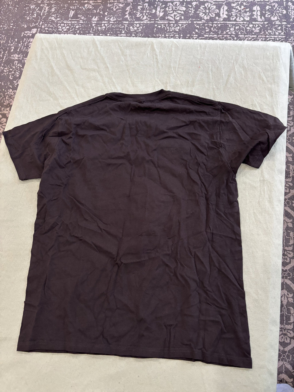 Black T-Shirt with White Hand Graphic