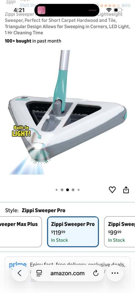 🧹 Zippi Sweeper Pro – Rechargeable TriBrush 360° Cleaning System
