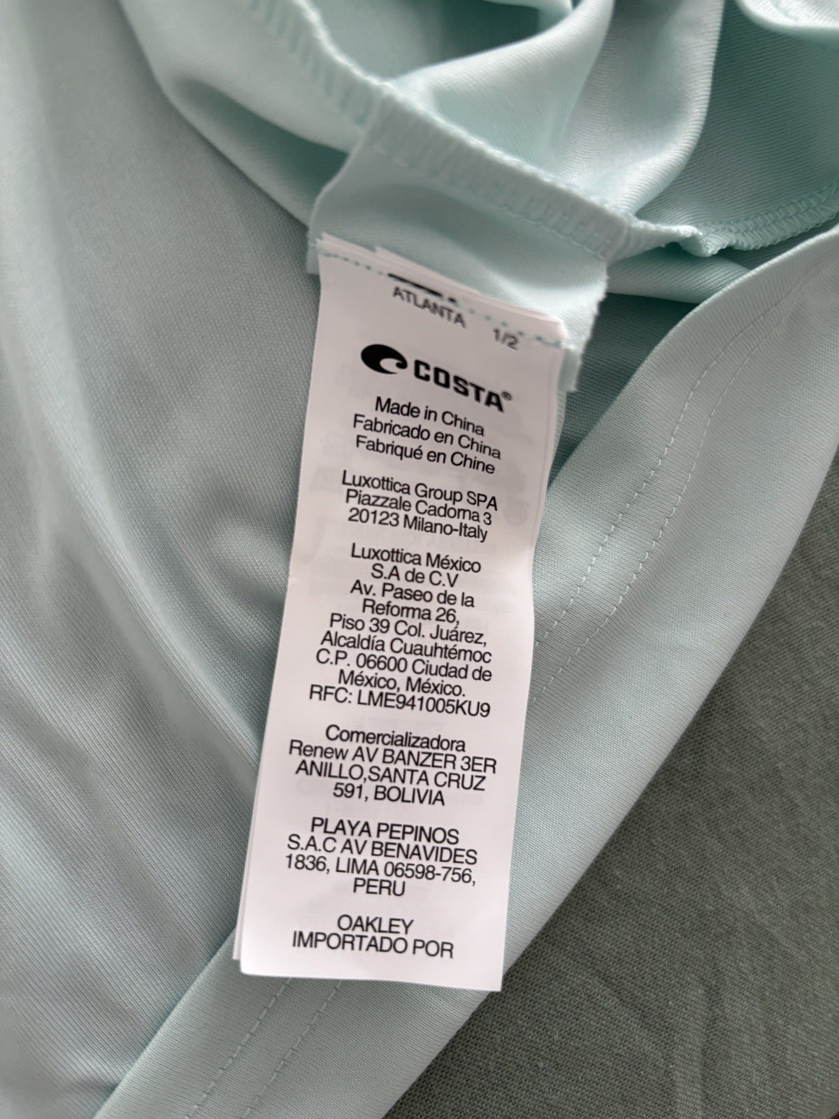 Costa Technical Crew Long Sleeve Shirt XL Light Green
