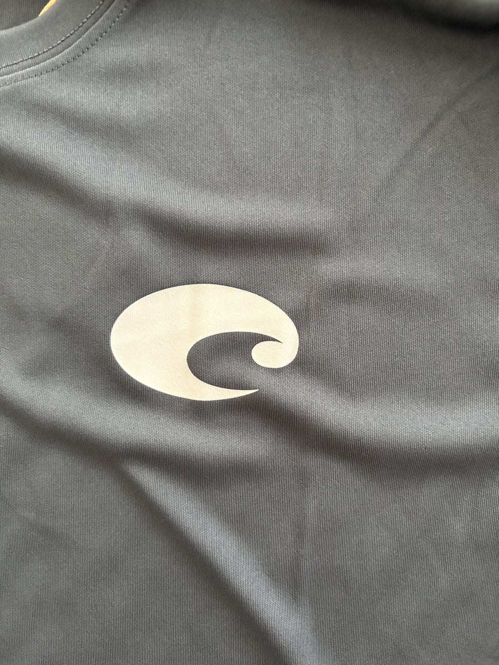 Costa Technical Crew Long Sleeve Shirt Medium Gray Polyester