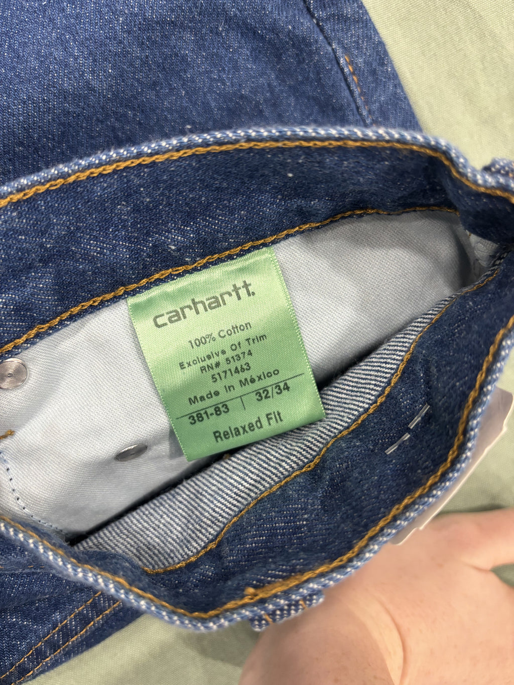 Carhartt Relaxed Fit Blue Denim Jeans Size 32x34