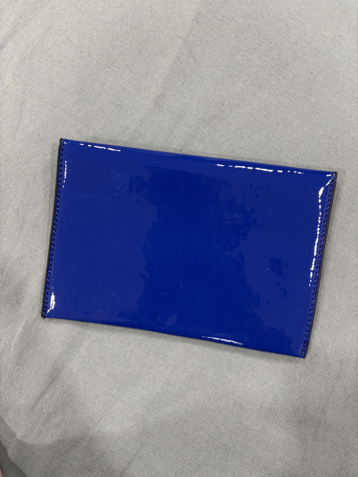 Blue Patent Leather Snake Pattern Handbag