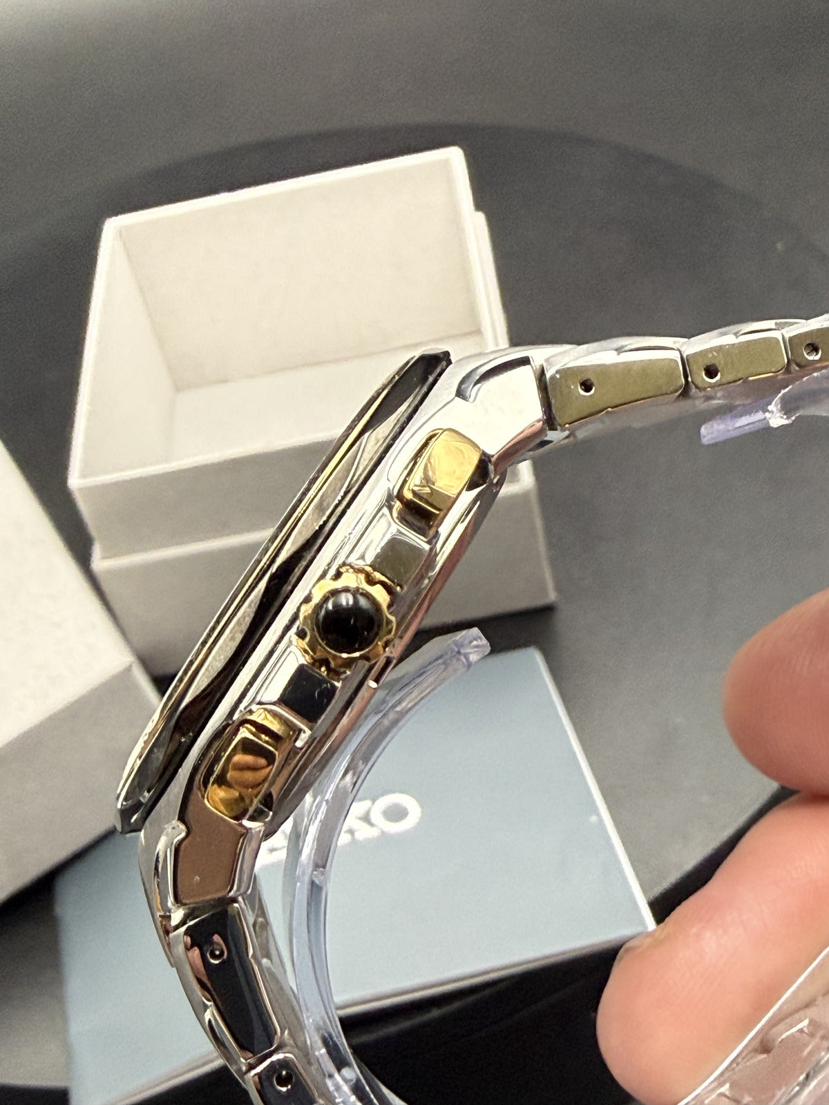 Seiko Coutura Chronograph Two‑Tone Stainless Watch 7T12‑0DF0 — Sapphire Crystal