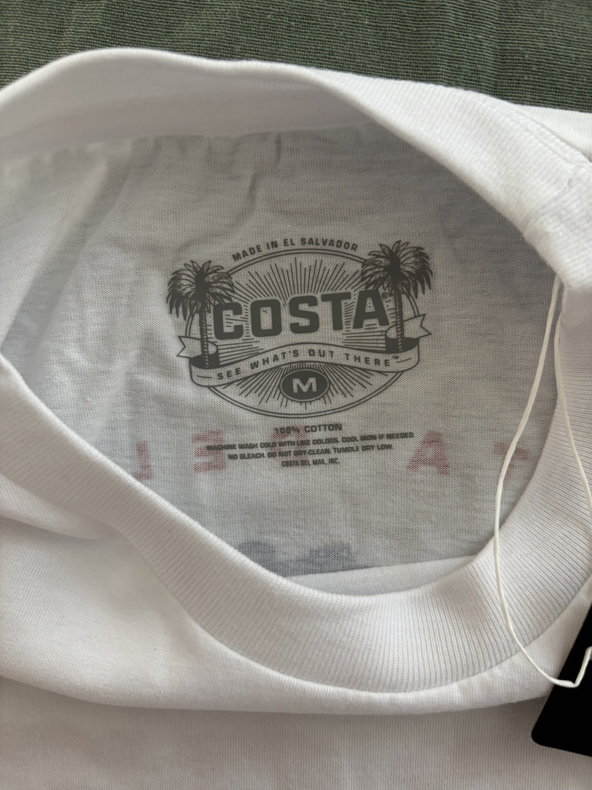 Costa White Short Sleeve T-Shirt Medium