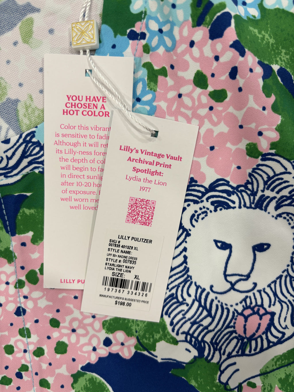Lilly Pulitzer Lydia the Lion Archival Print Dress XL