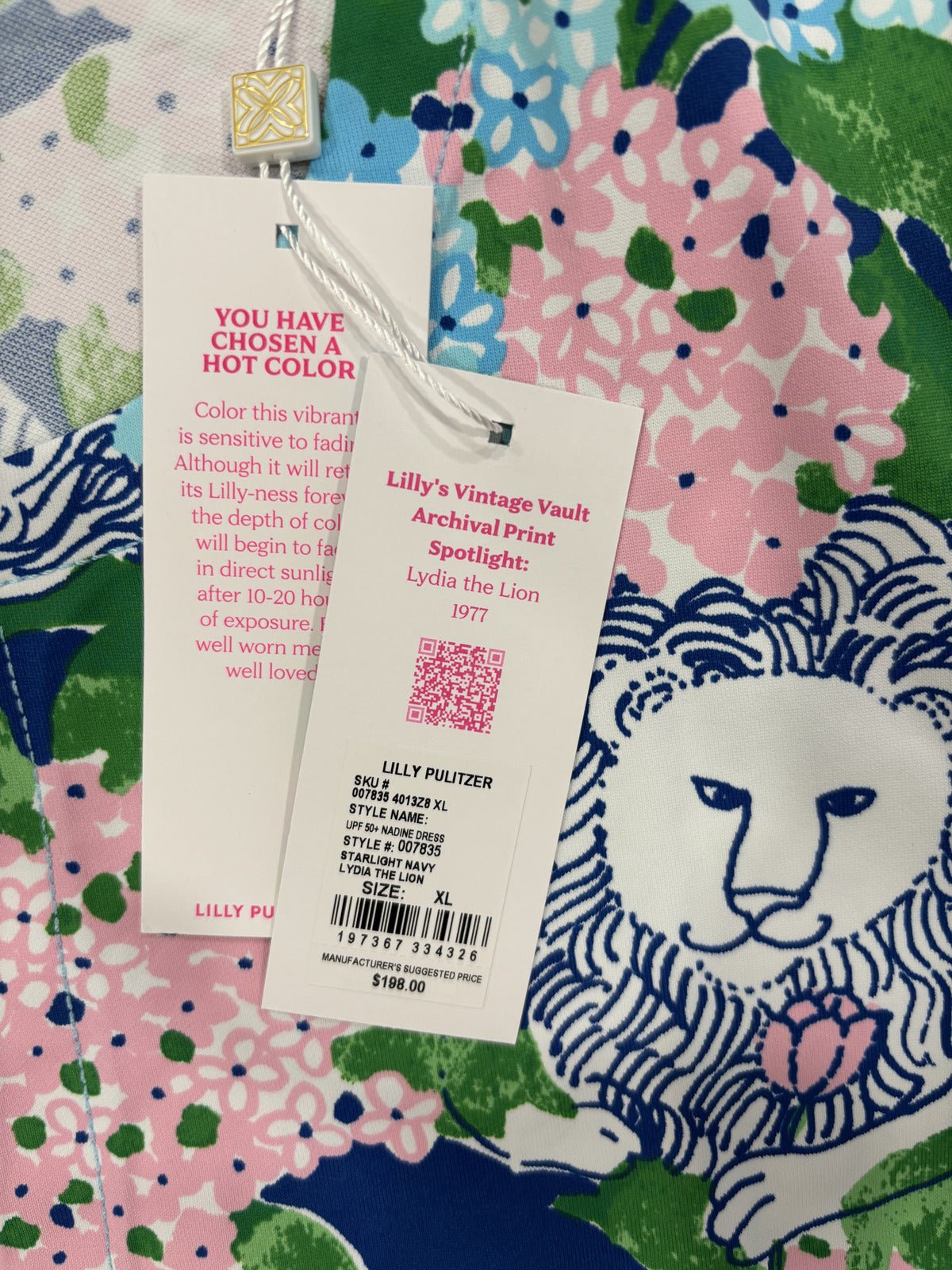 Lilly Pulitzer Lydia the Lion Archival Print Dress XL