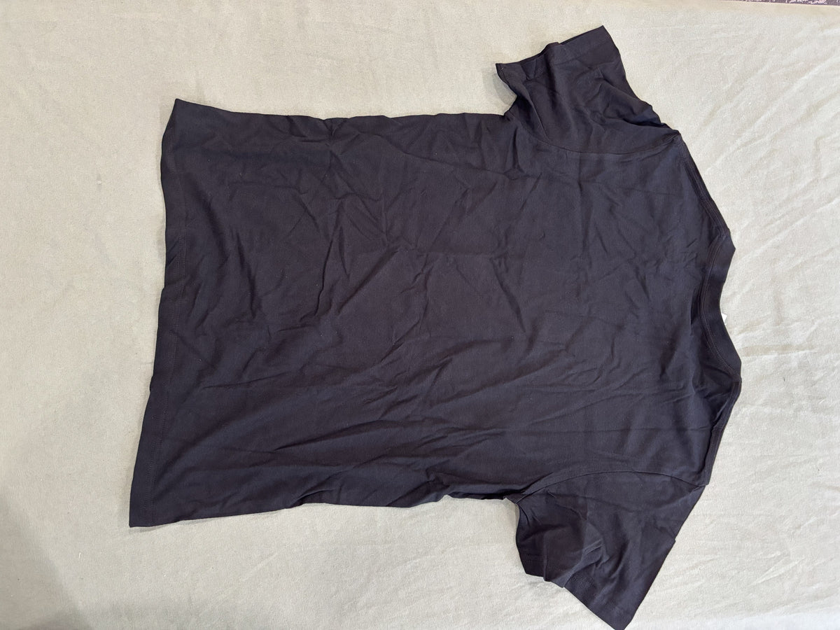 Black Graphic Bat Print T-Shirt Medium