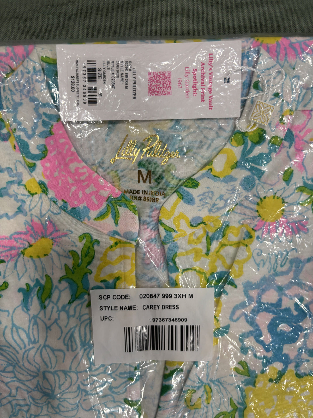 Lilly Pulitzer Carey Dress in Lilly Garden Archival Print M