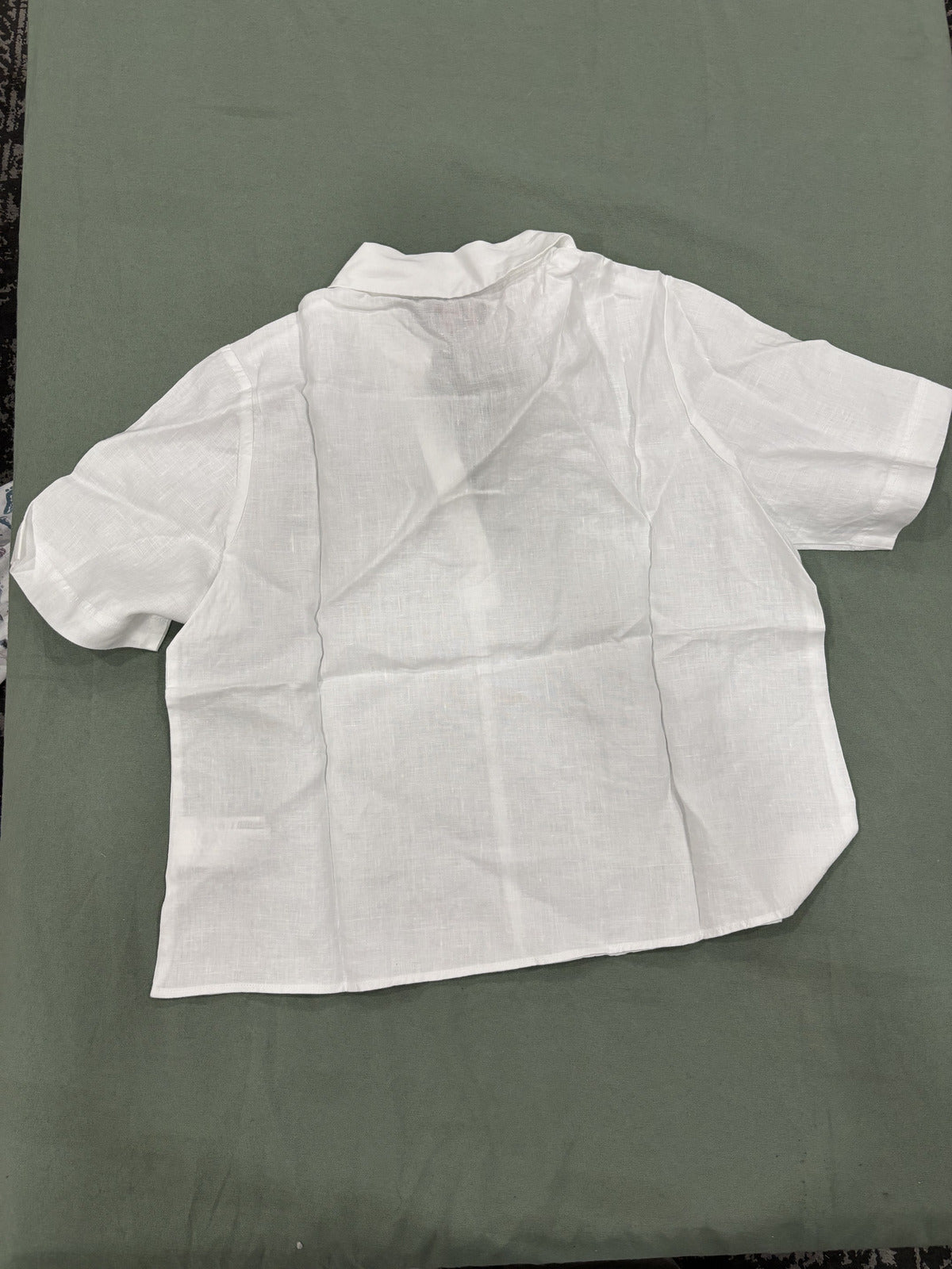 Quince White 100% Linen Polo Shirt M NWT