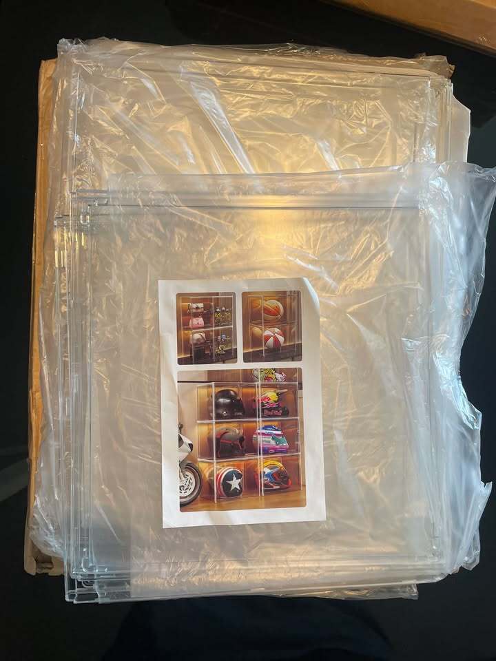 Clear Acrylic Display Storage Boxes for Collectibles and Helmets