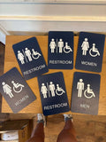 🚻 Bathroom Signs – Set of 6