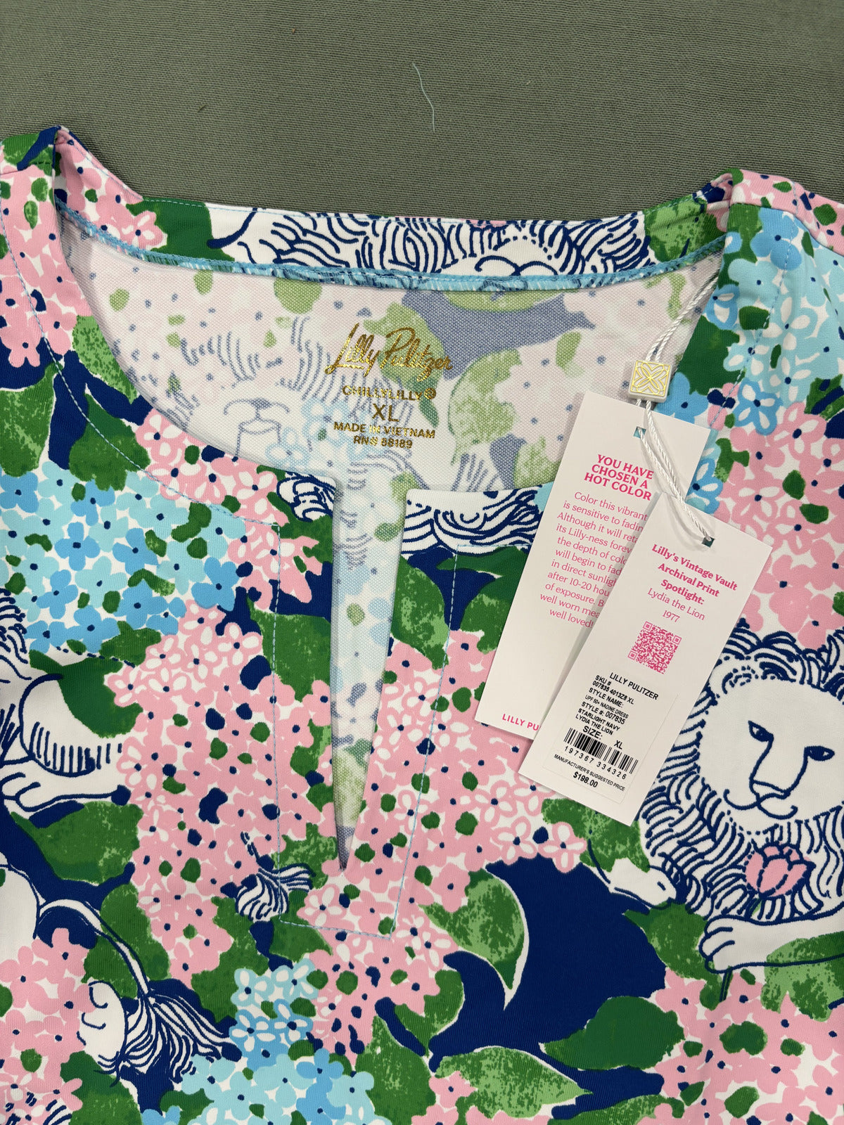 Lilly Pulitzer Lydia the Lion Archival Print Dress XL