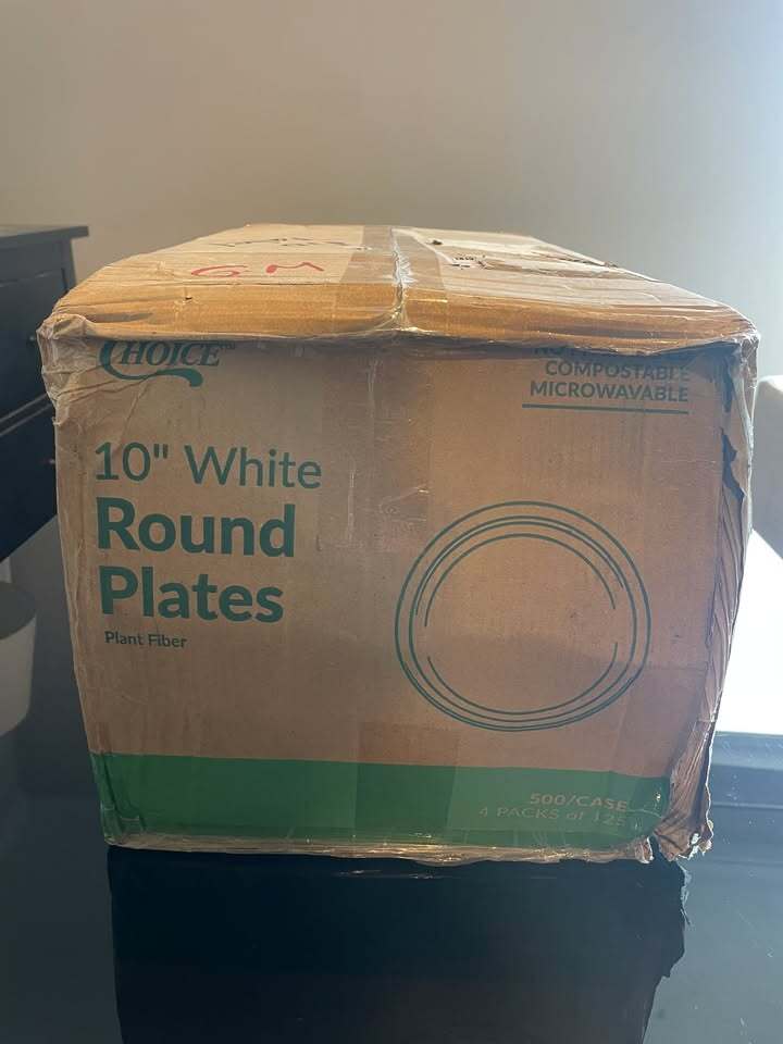 🍽️ Choice Eco‐Friendly 10" White Round Plates – 4 Packs of 125 (500 Total)