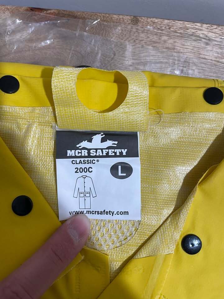 MCR Safety Classic 200C Yellow Rain Coat – Size L | PVC/Poly
