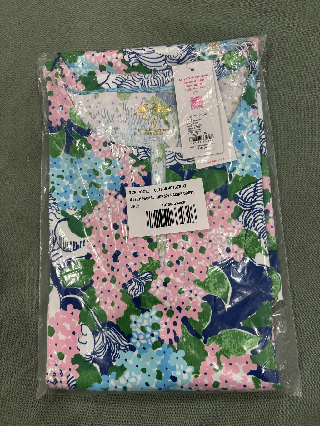 Lilly Pulitzer Lydia the Lion Archival Print Dress XL