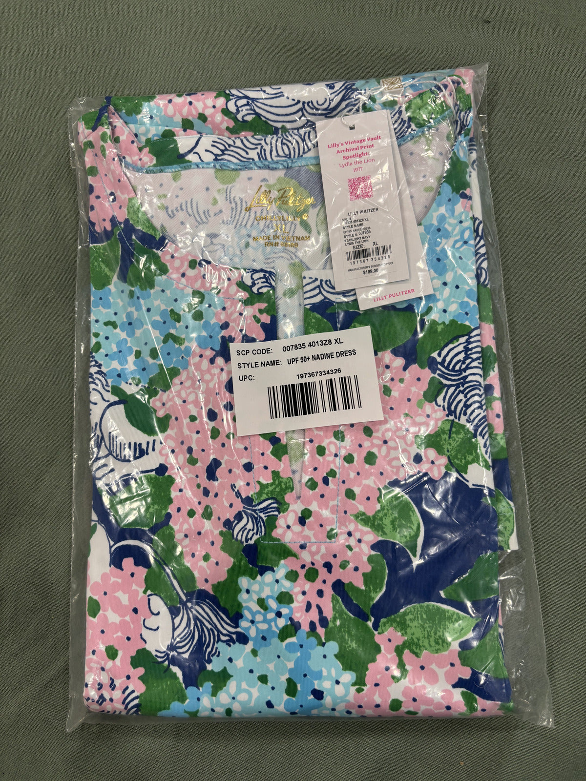Lilly Pulitzer Lydia the Lion Archival Print Dress XL