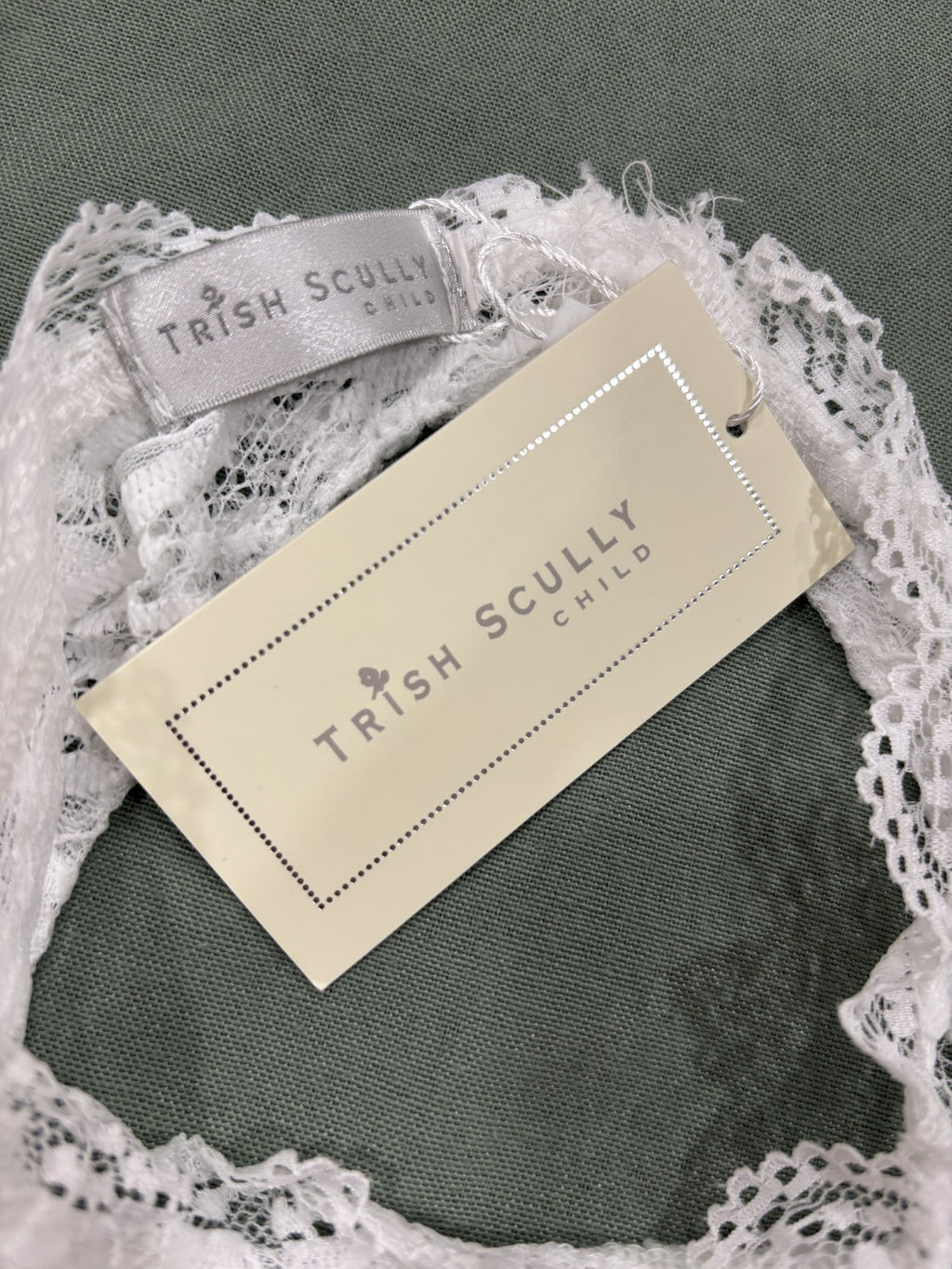 Trish Scully Child White Lace and Tulle Dress Size 10 Girls