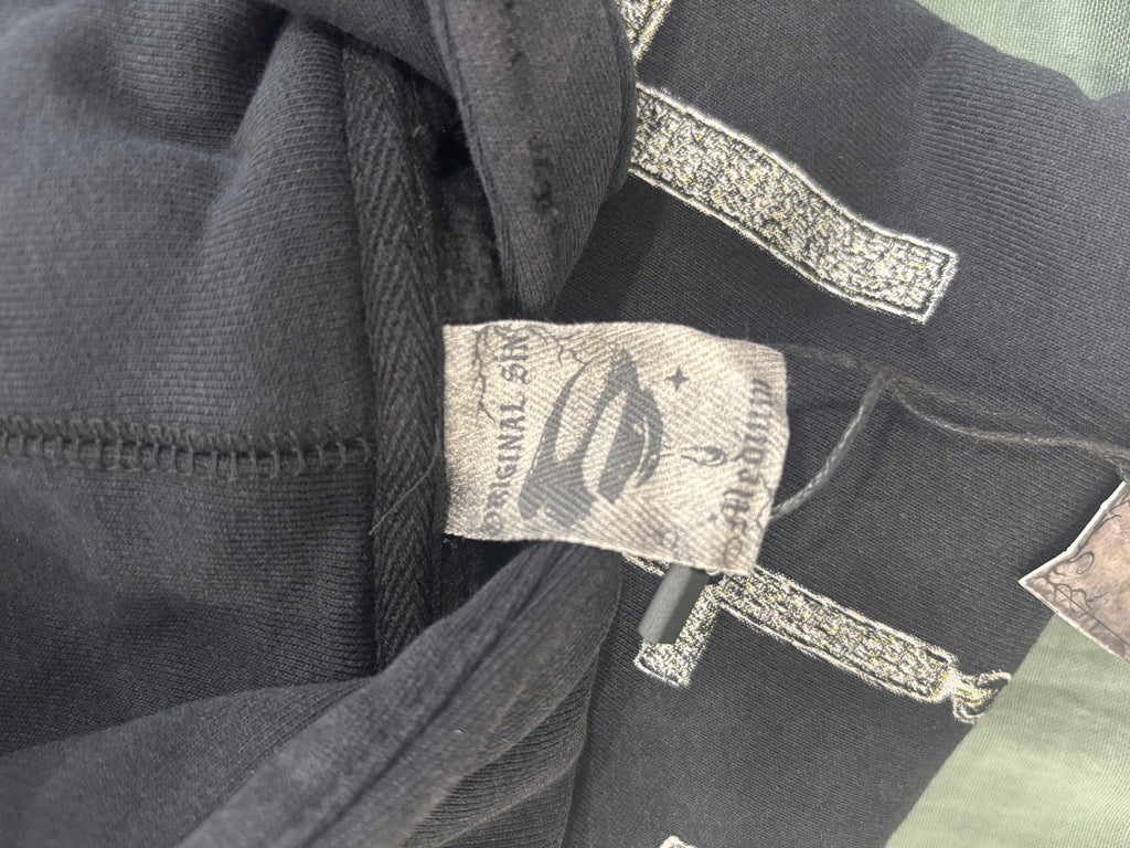 Original Sin Black Hoodie with Cross Chains Graphic Size M