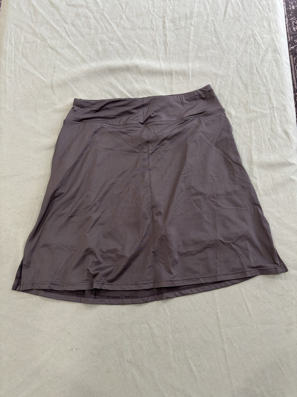 Women's Gray Athletic Skort with Built-in Shorts - Large