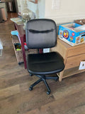 🪑 Black Computer Chair – Armless, Rolling Base