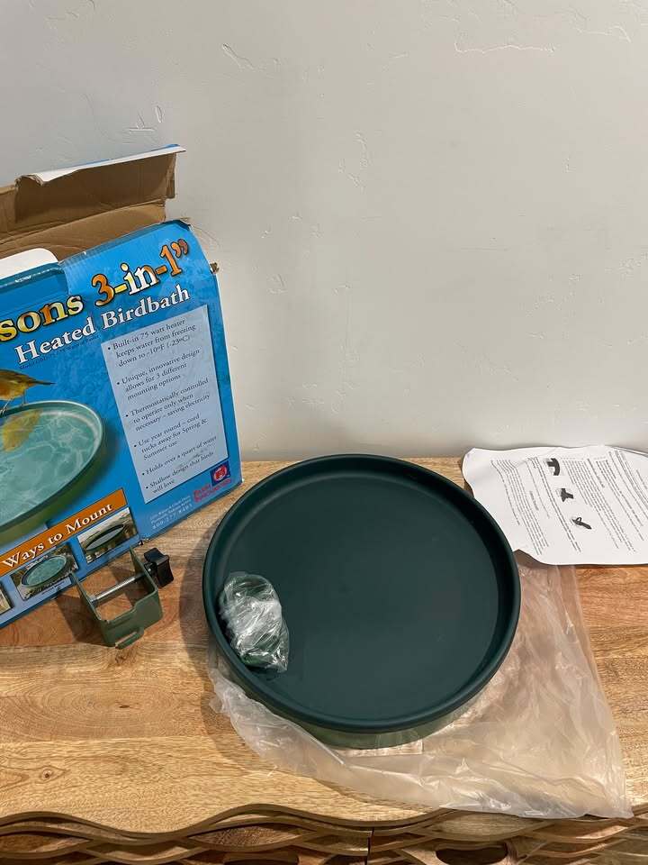 🐦❄️ All Seasons 3‐in‐1 Heated Birdbath – 75W | Terracotta / Green