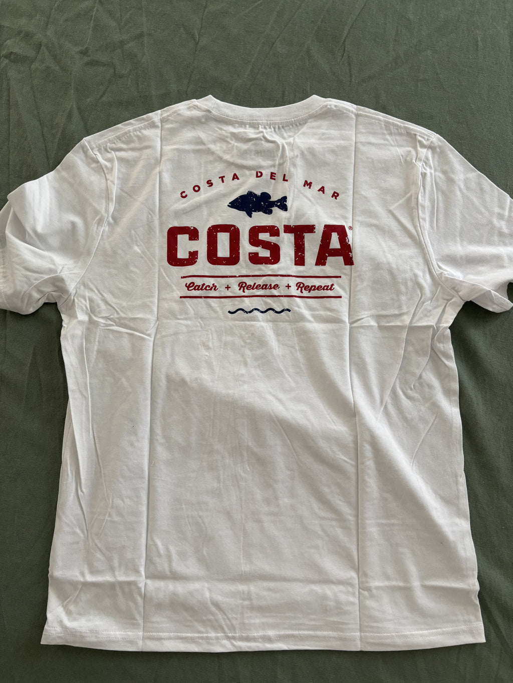 Costa White Short Sleeve T-Shirt Medium