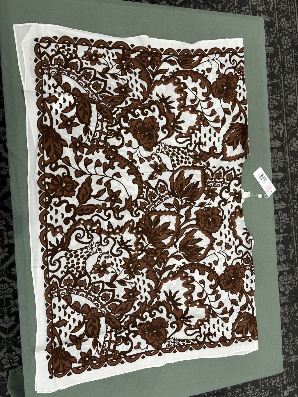 Lilly Pulitzer Brown Floral Patterned Tunic Top L/XL