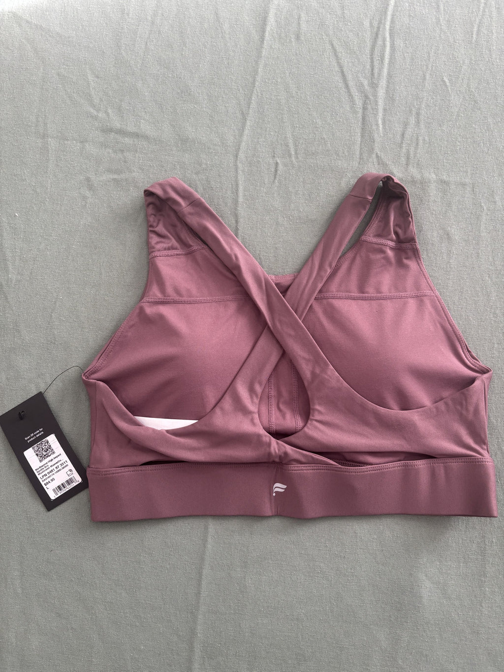 Fabletics No-Bounce High Impact Sports Bra Size L/10 Mauve