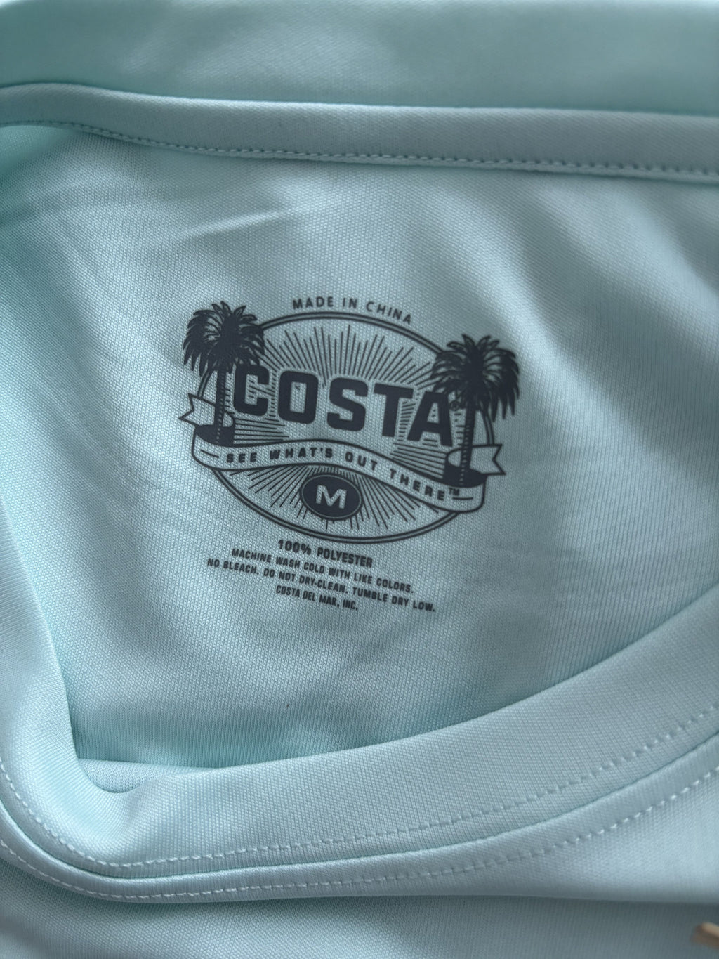 Costa Technical Crew Long Sleeve Shirt Medium Light Green
