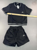 Two-Piece Black Short Set/ Womens size Large