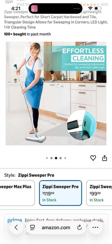 🧹 Zippi Sweeper Pro – Rechargeable TriBrush 360° Cleaning System