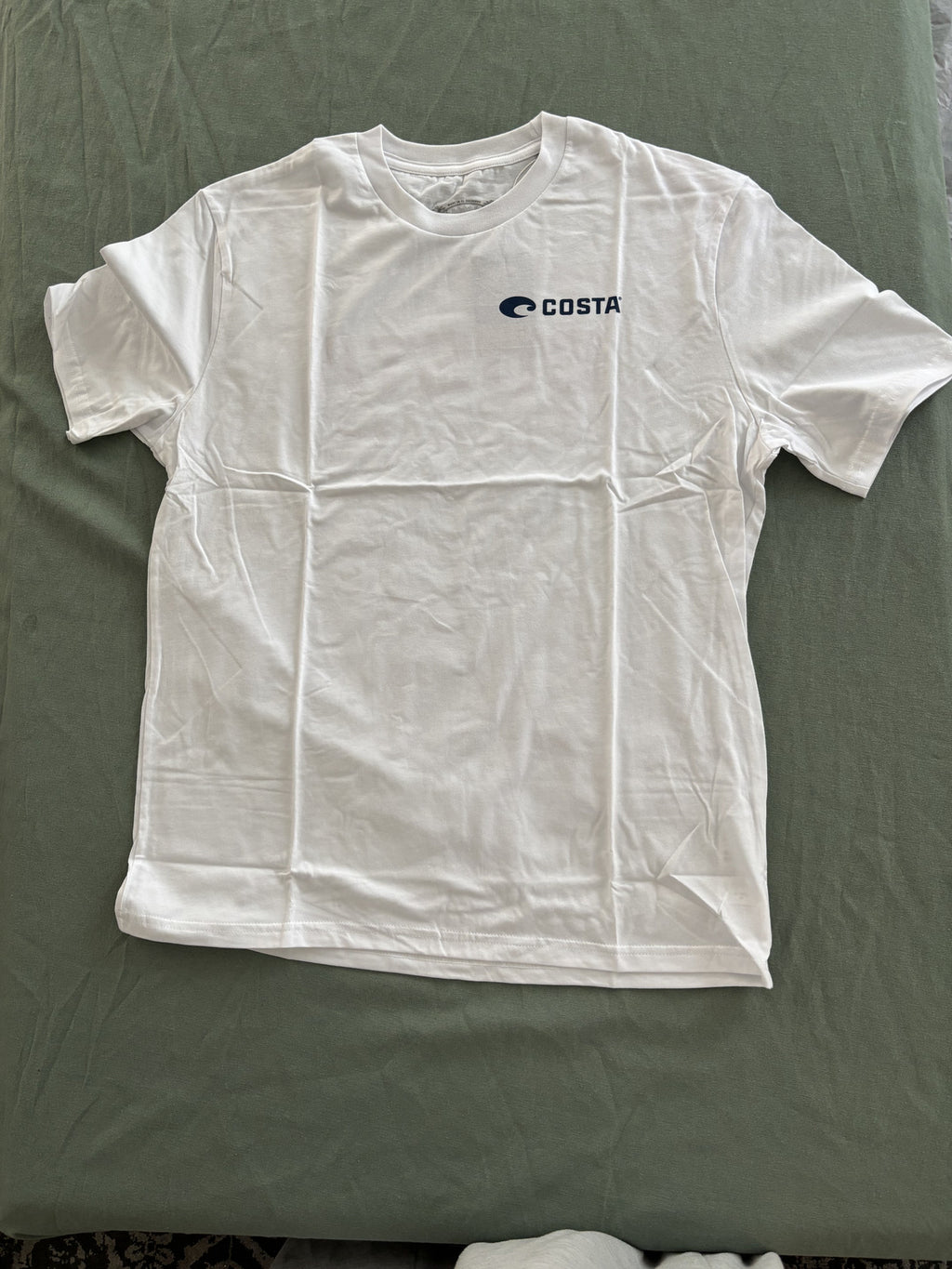Costa White Short Sleeve Crew Neck T-Shirt XXL Logo Print