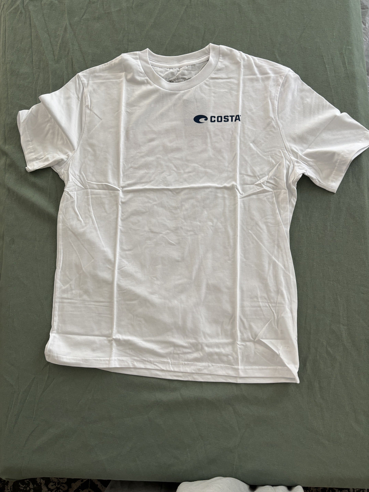 Costa White Short Sleeve Crew Neck T-Shirt XXL Logo Print