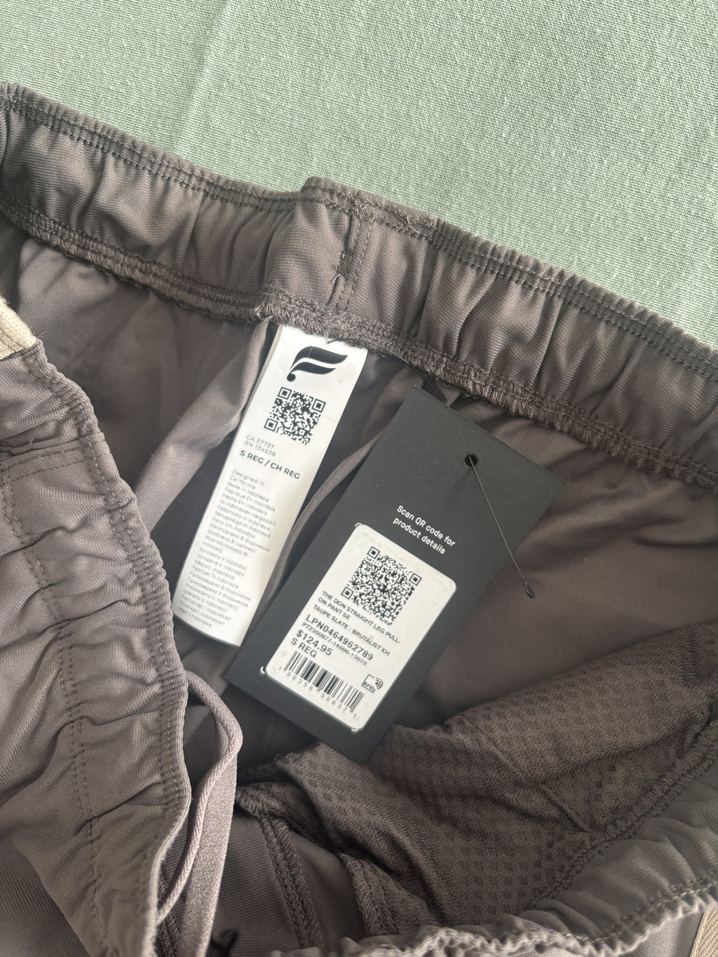 Fabletics Men's Gray Track Pants with Side Stripe Size S Reg