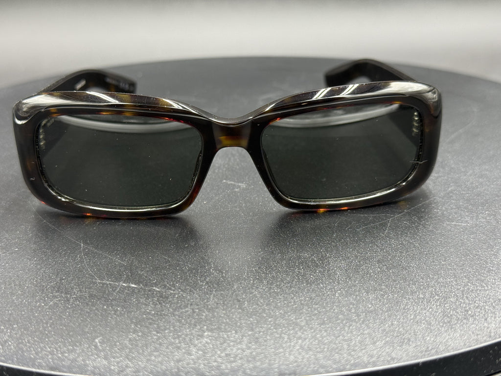 Saint Laurent Paris Tortoise Rectangular Sunglasses