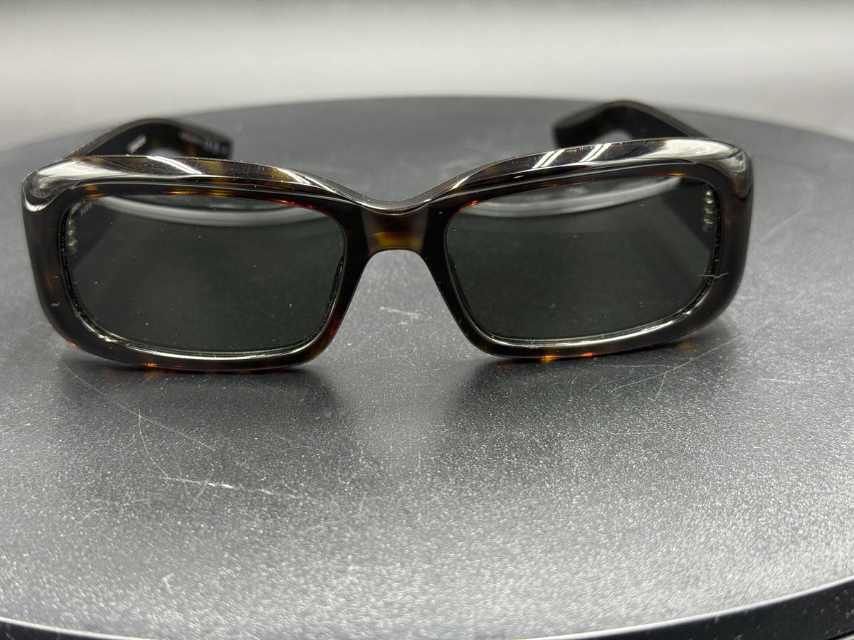 Saint Laurent Paris Tortoise Rectangular Sunglasses