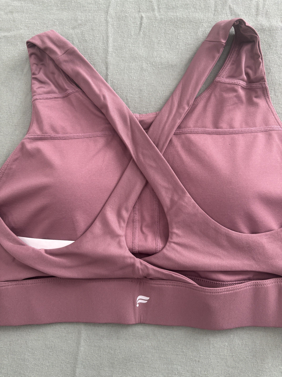 Fabletics No-Bounce High Impact Sports Bra Size L/10 Mauve